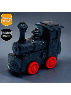 Vintage Black Steam Engine Model Train KINDER SURPRISE Locomotive. 1:160. RARE!